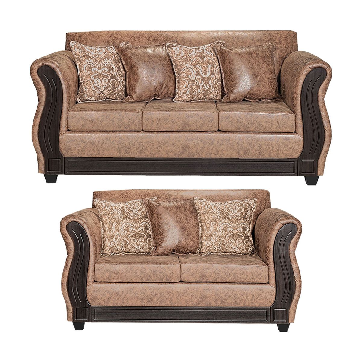 ADONIS LEUDH - Living 3+2 Caburgua Envejecido Café Terracota