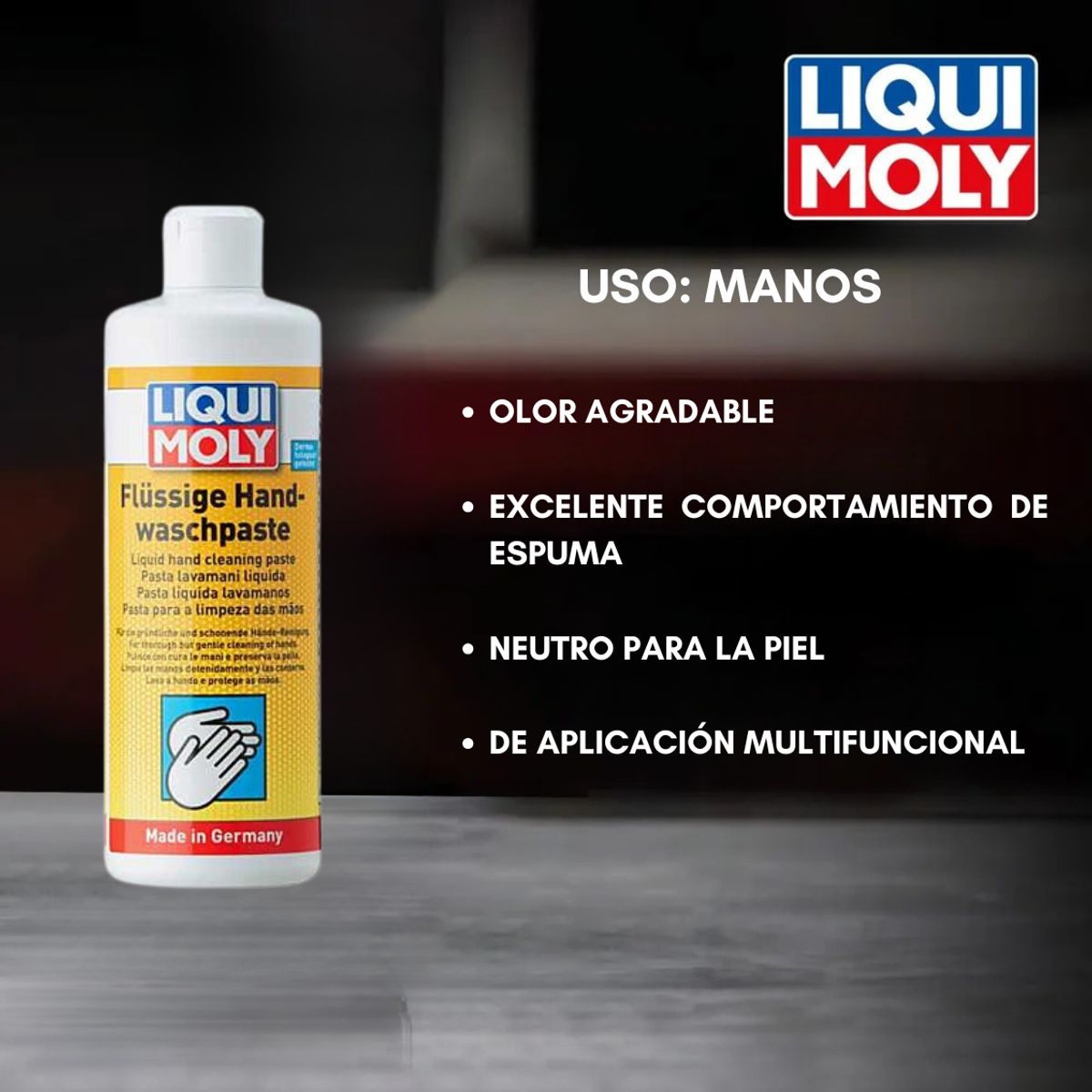 LIQUI MOLY - Pasta liquida para manos LiquiMoly Flüssige Hand-Wasch 500ml