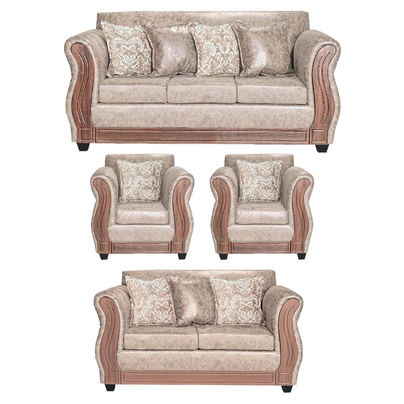 ADONIS LEUDH - Living 3+2+1+1 Caburgua Envejecido Beige x