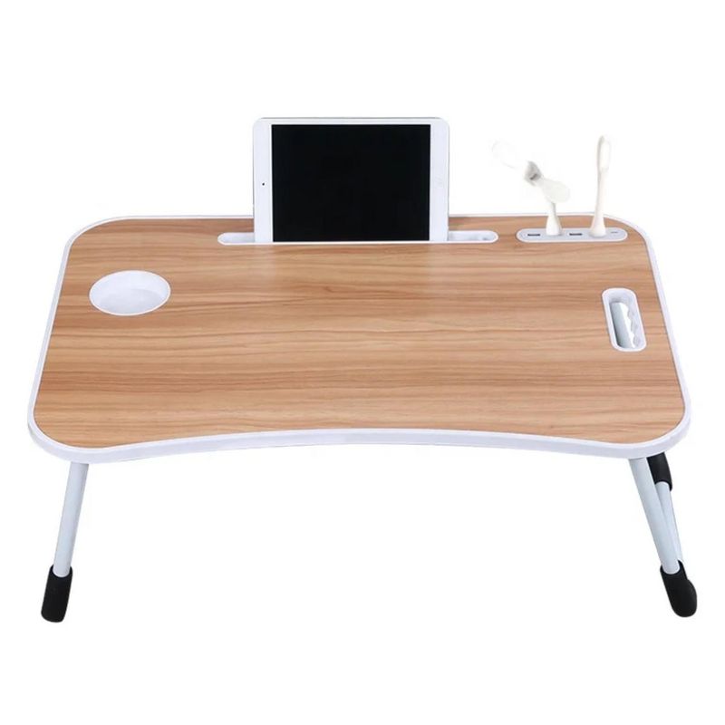 GENERICO - Mesa Portátil para Laptop con Ventilador USB y Lámpara LED Plegable