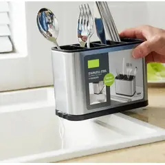 GENERICO - Escurridor De Cubiertos Utensilios Cocina Acero Inoxidable