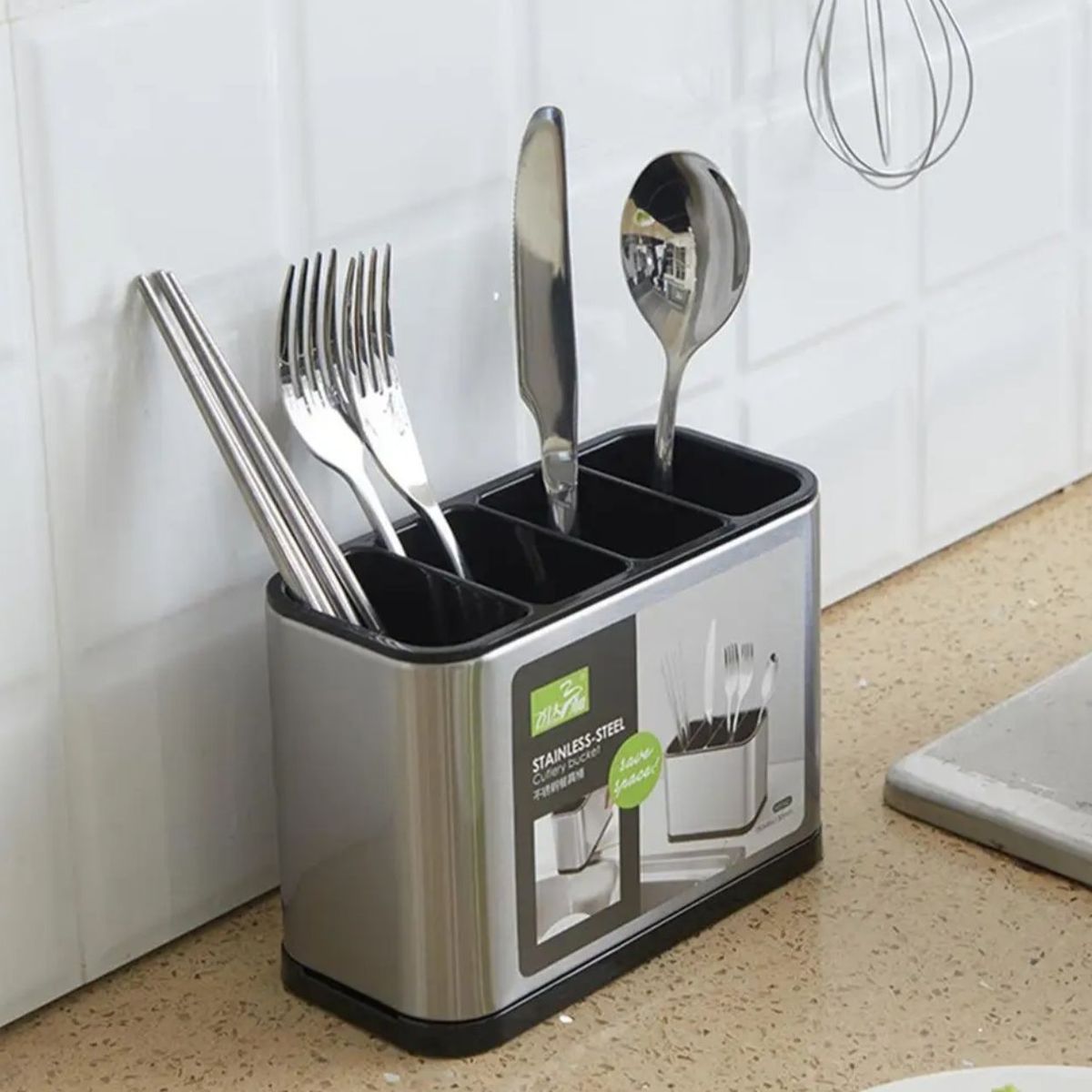 GENERICO - Escurridor De Cubiertos Utensilios Cocina Acero Inoxidable