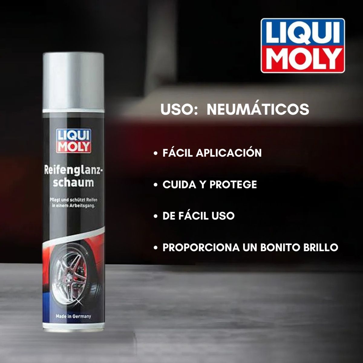LIQUI MOLY - Abrillantador Neumaticos Liqui Moly Reifenglanz Schaum 400ml