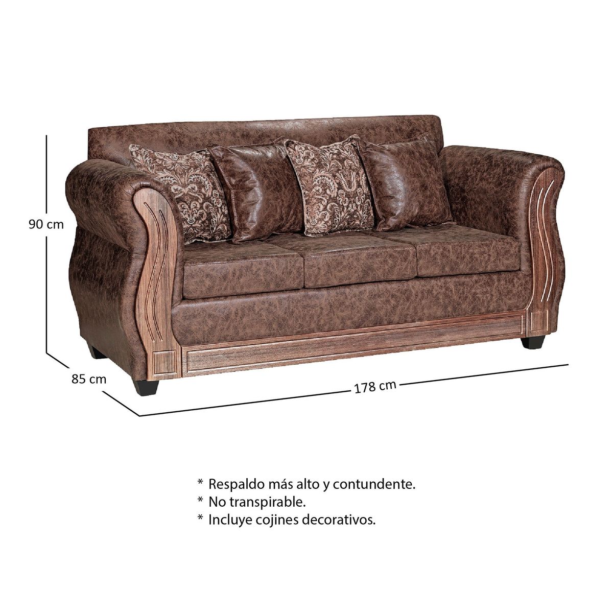 ADONIS LEUDH - Living 3+2+1+1 Caburgua Envejecido Café X