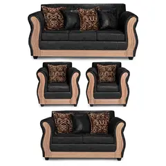ADONIS LEUDH - Living 3+2+1+1 Caburgua Envejecido Negro X