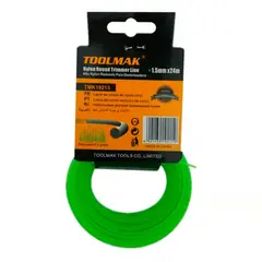 GENERICO - Hilo Nylon P Orilladora Para Pasto 15mm X 24 Mts Toolmak