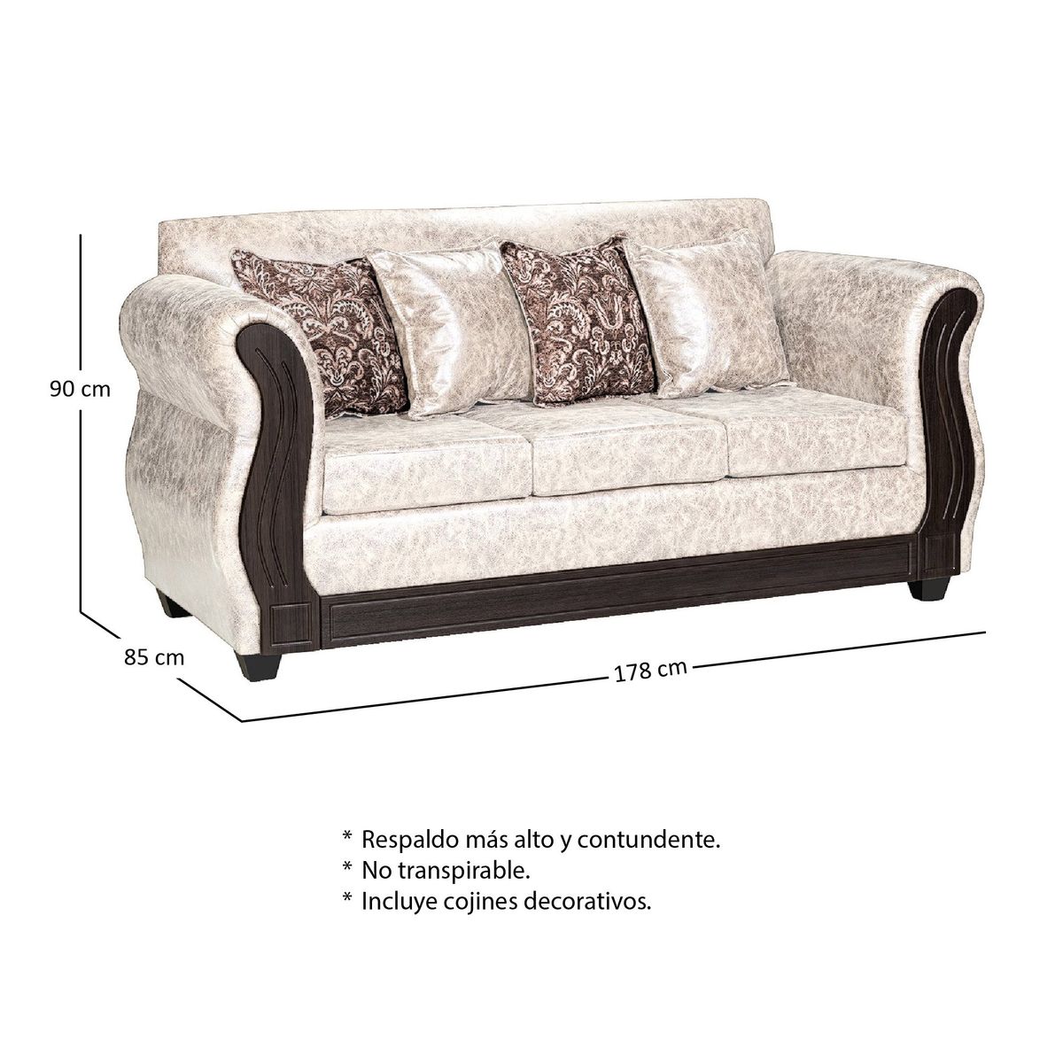 ADONIS LEUDH - Living 3+2+1+1 Caburgua Envejecido Blanco Cálido