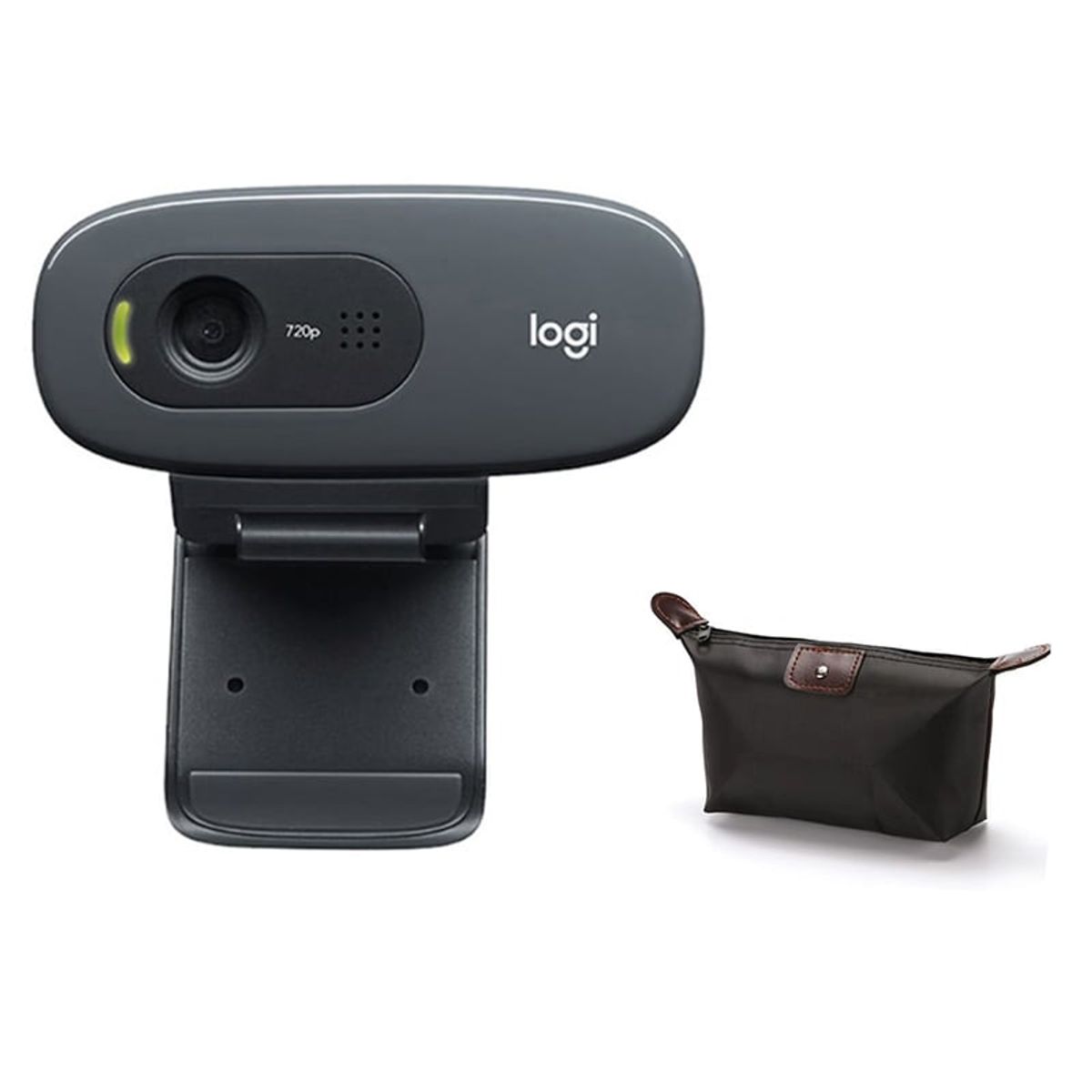 LOGITECH - Camara Web Logitech C270 USB Con Microfono 3 Mpx 720P HD-Negro+Estuche
