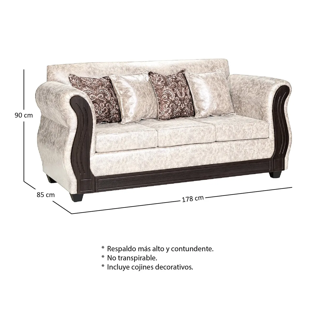 ADONIS LEUDH - Living 3+2+1 Caburgua Envejecido Blanco Cálido