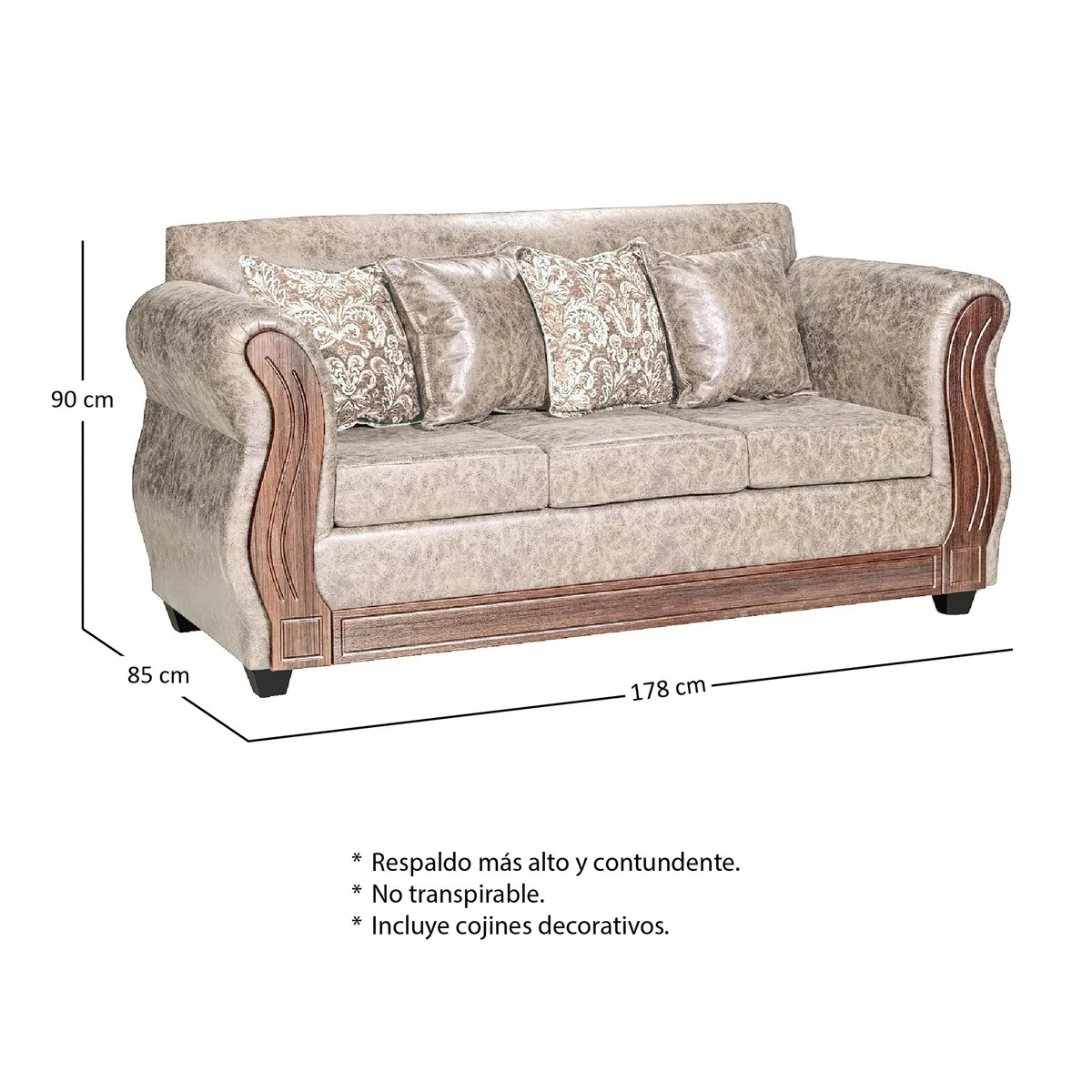 ADONIS LEUDH - Living 3+2+1 Caburgua Envejecido Beige X