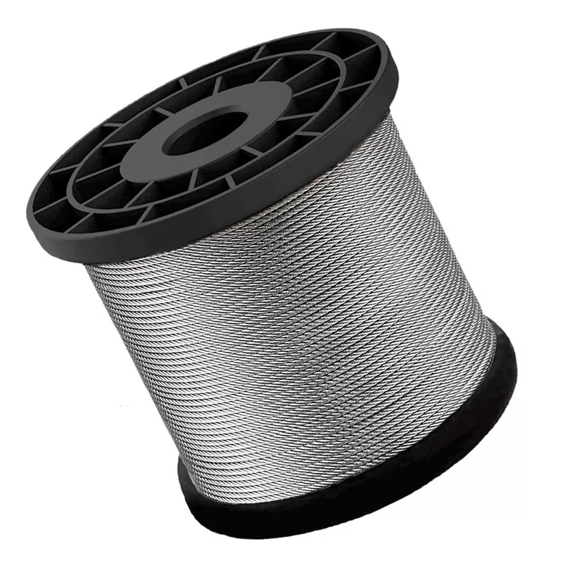 GENERICO - Piola Cable De Acero 5Mm Rollo 100 Metros Galvanizado