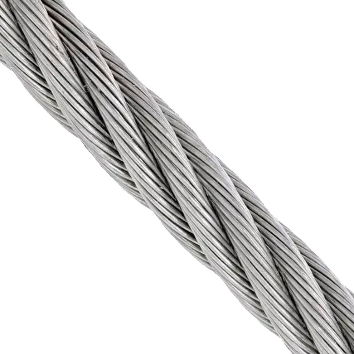 GENERICO - Piola Cable De Acero 5Mm Rollo 100 Metros Galvanizado