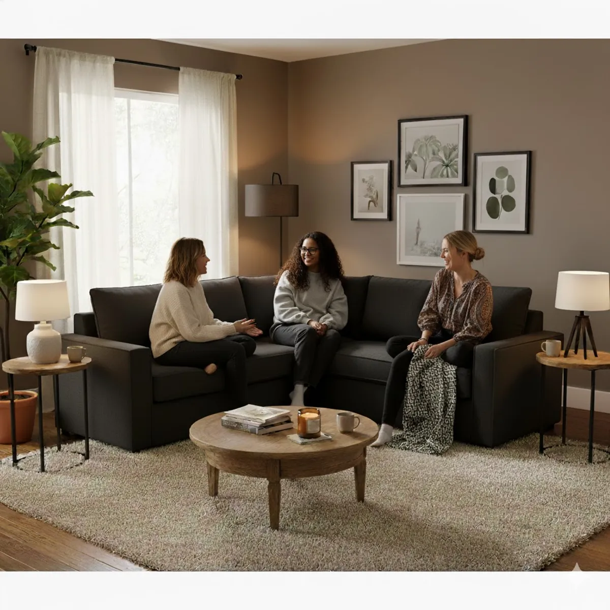 SITIAL HOME - Seccional Matilda Marengo 6 cuerpos con resortes pocket  full comfort