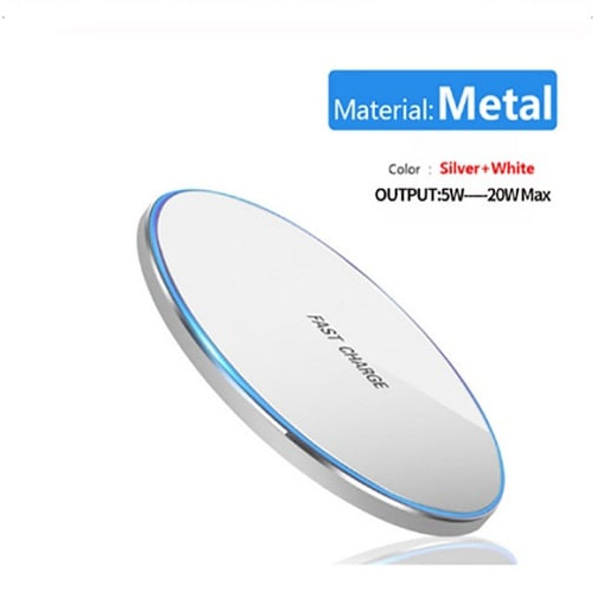 GENERICO - Cargador De Celular Inalambrico METAL Carga Rapida 4A 40W