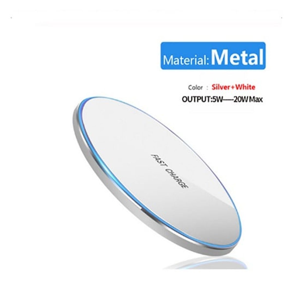 GENERICO - Cargador De Celular Inalambrico METAL Carga Rapida 4A 40W