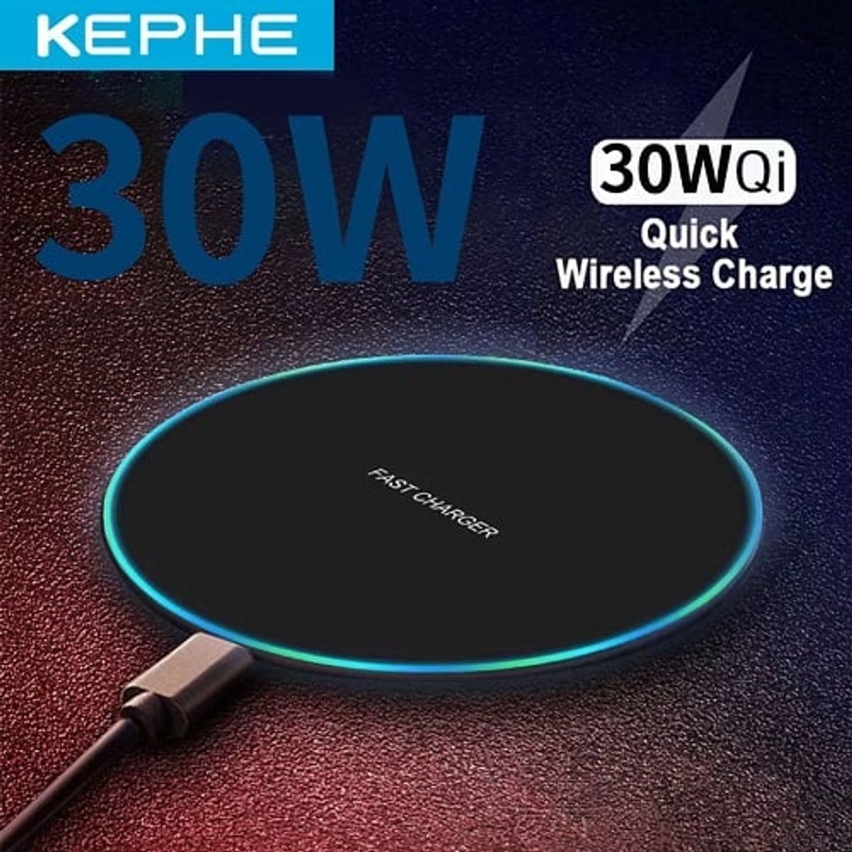 GENERICO - Cargador De Celular Inalambrico METAL Carga Rapida 4A 40W