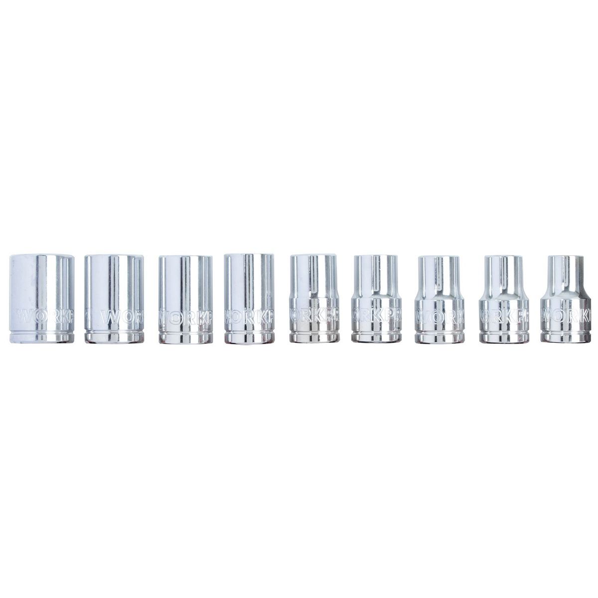 WORKPRO - Set Juego Dados 12 Pieza Chicharra 12 Cromo Vanadio c&j