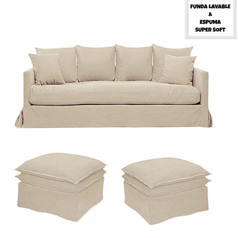 HORIZONTE URBANO - Living 311Urbano beige fundas desmontables