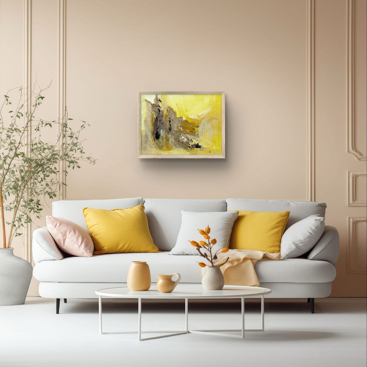 GENERICO - CUADRO ABSTRACTO ENMARCADO ARTISTA ARGENTINA