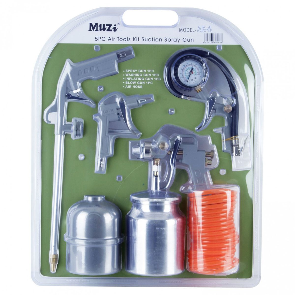GENERICO - Kit Pistola De Pintar 5 Piezas K-6