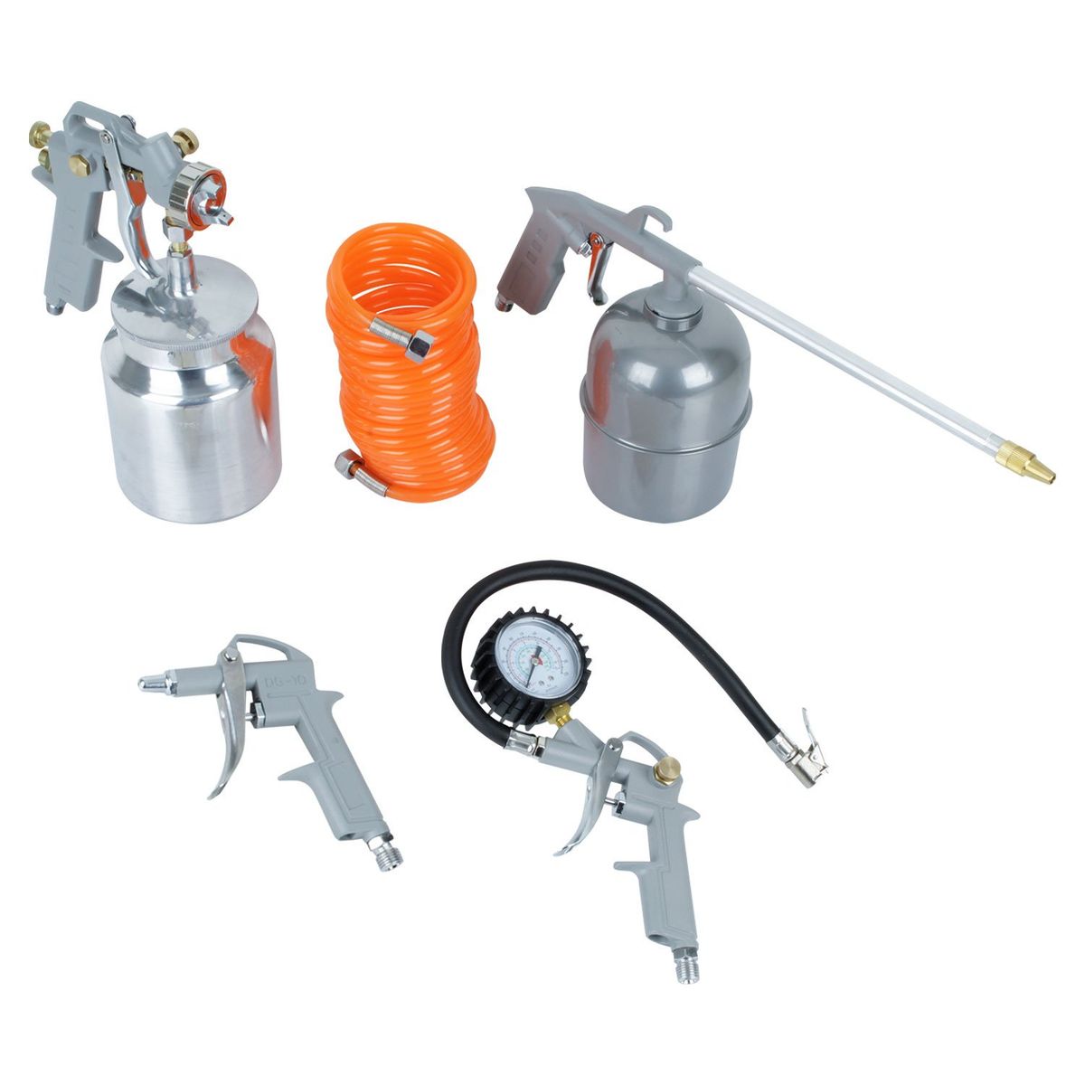 GENERICO - Kit Pistola De Pintar 5 Piezas K-6