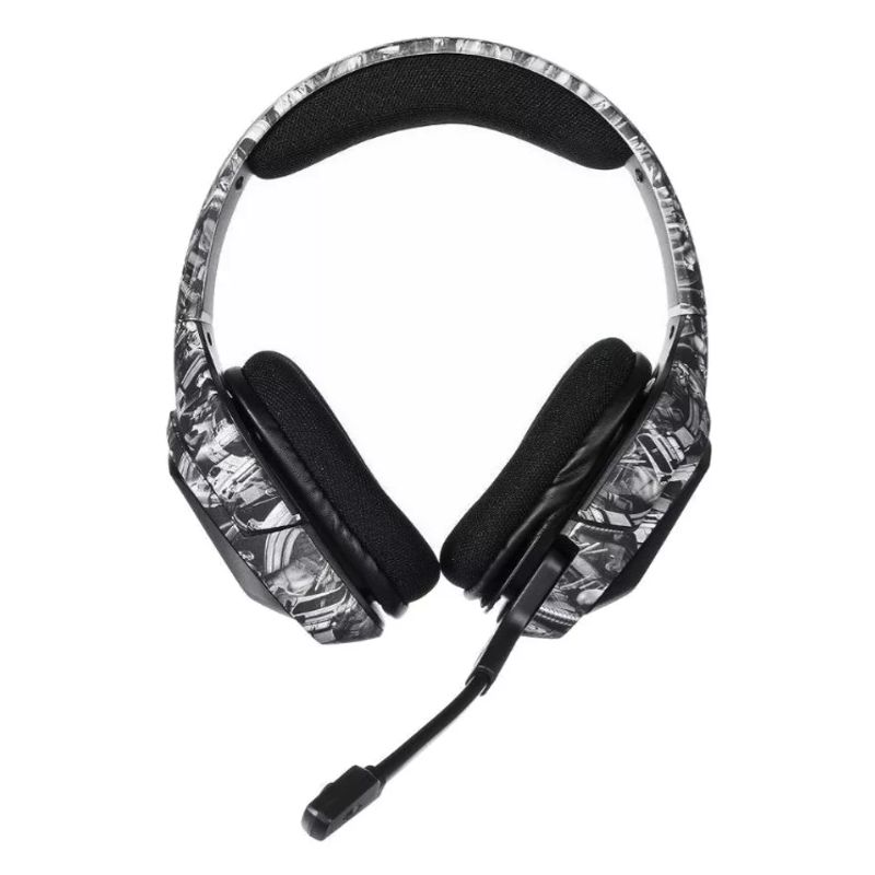 ONIKUMA - Auriculares Gamer Onikuma K20 Camuflaje Gris Con Luz Led