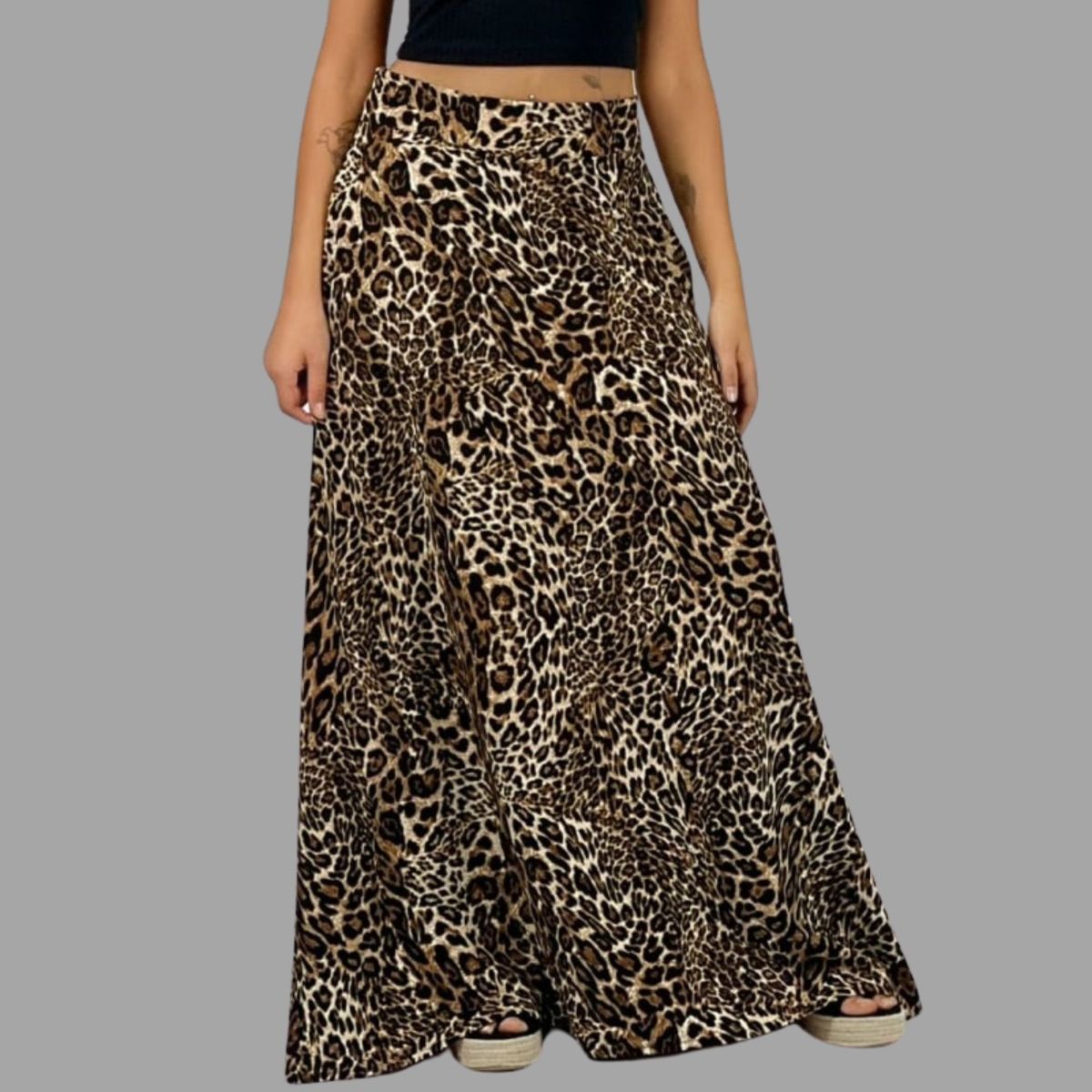 A - Falda estampada animal print