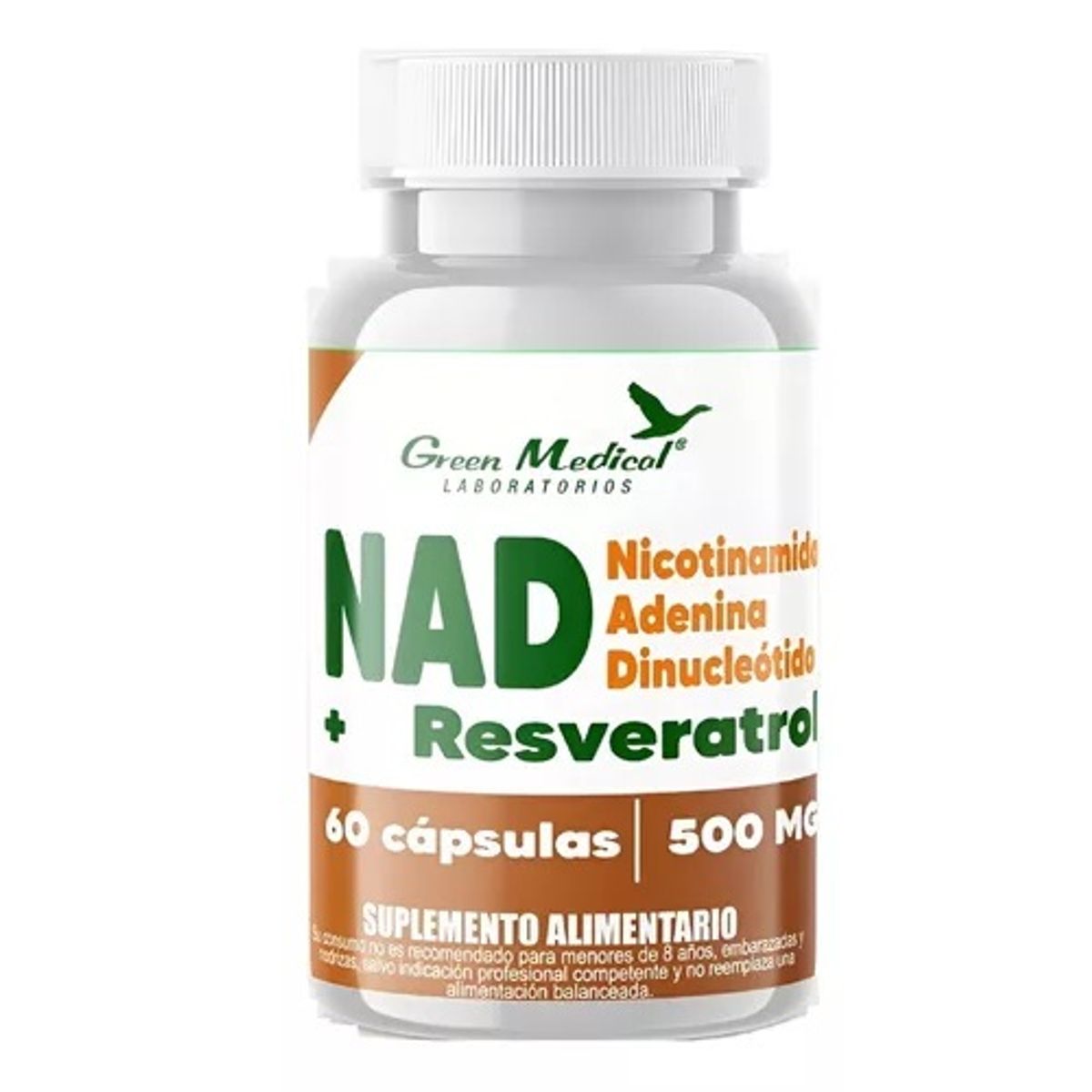GREEN MEDICAL - Nad + Resveratrol : Nicotinamide + Adenina + Dinocle Gm 60 Caps