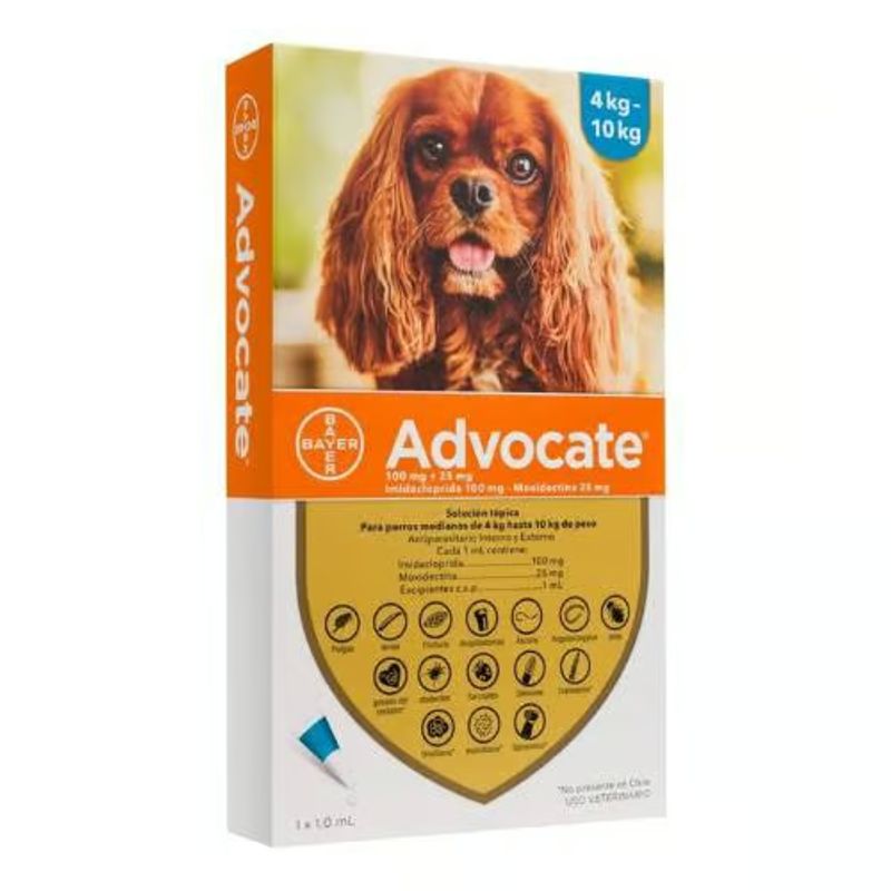 ELANCO - Pipeta Antipulgas Para Perros Advocate de 4 a 10 kg