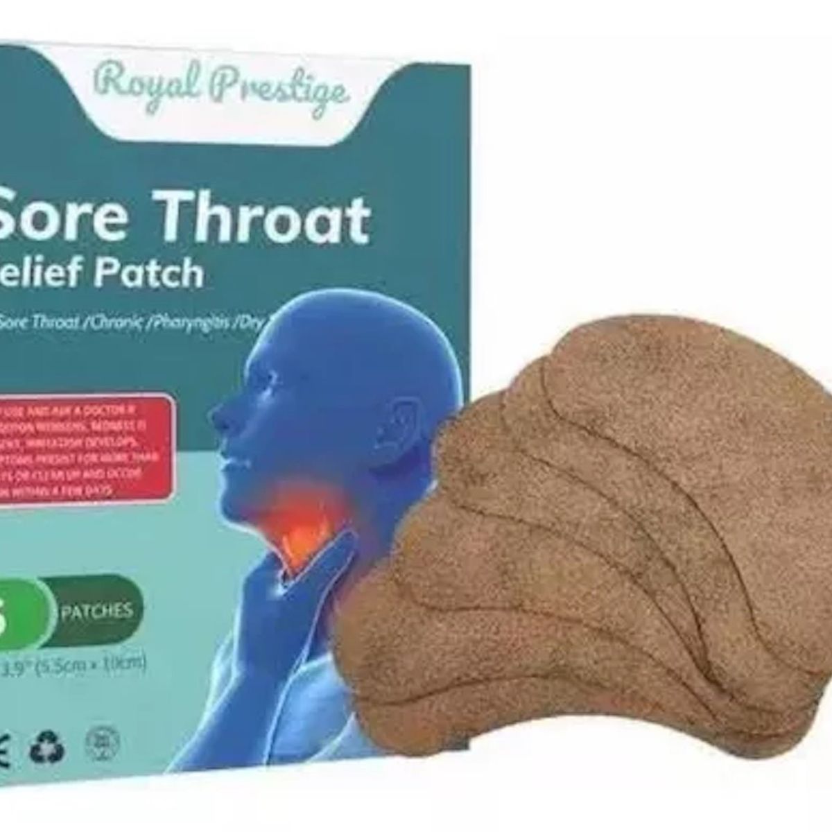 GENERICO - 3 Cajas 6 Parches Relajantes Para El Dolor De Garganta