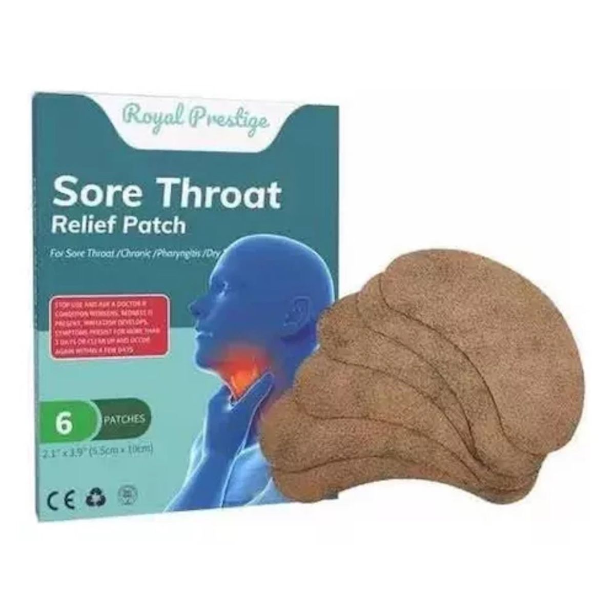 GENERICO - 3 Cajas 6 Parches Relajantes Para El Dolor De Garganta