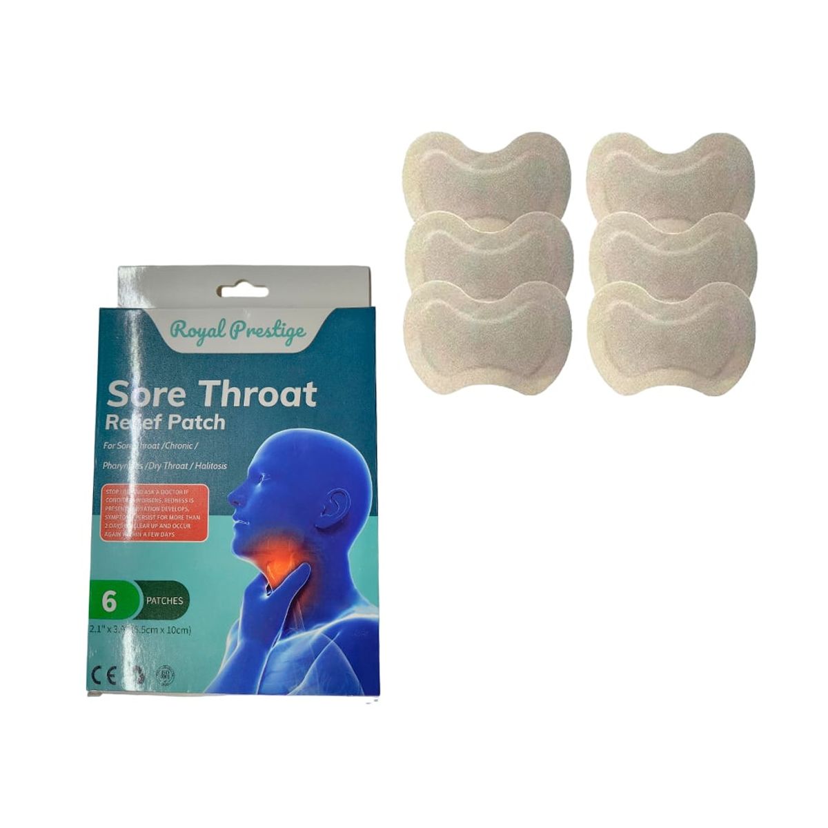 GENERICO - 3 Cajas 6 Parches Relajantes Para El Dolor De Garganta