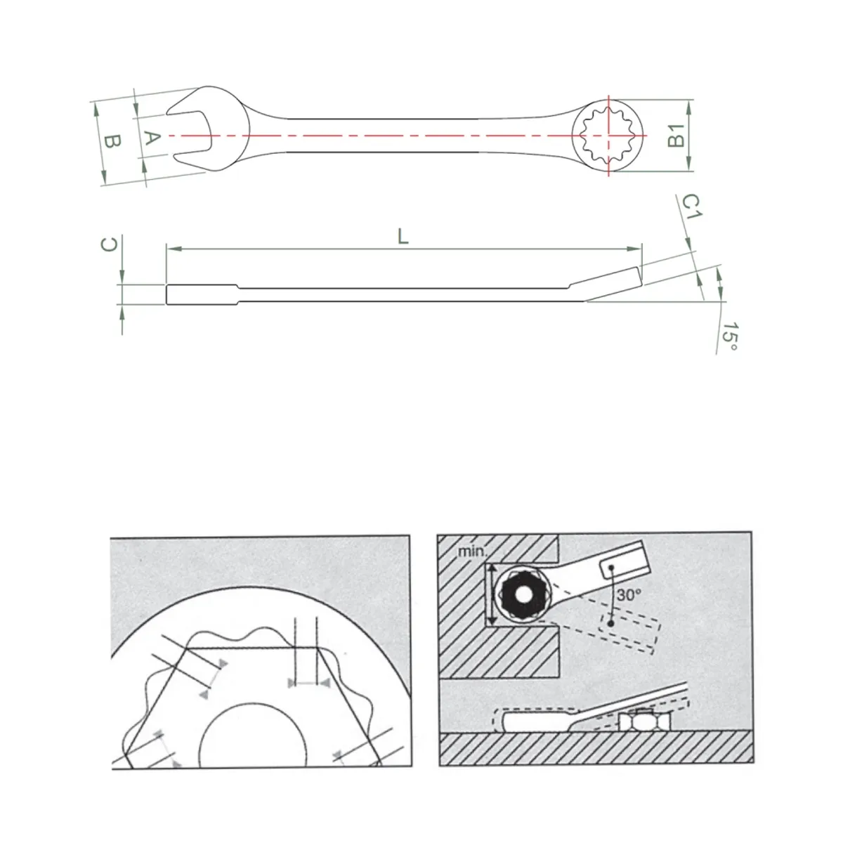 JONNESWAY - Llave Punta Corona 35mm W26135
