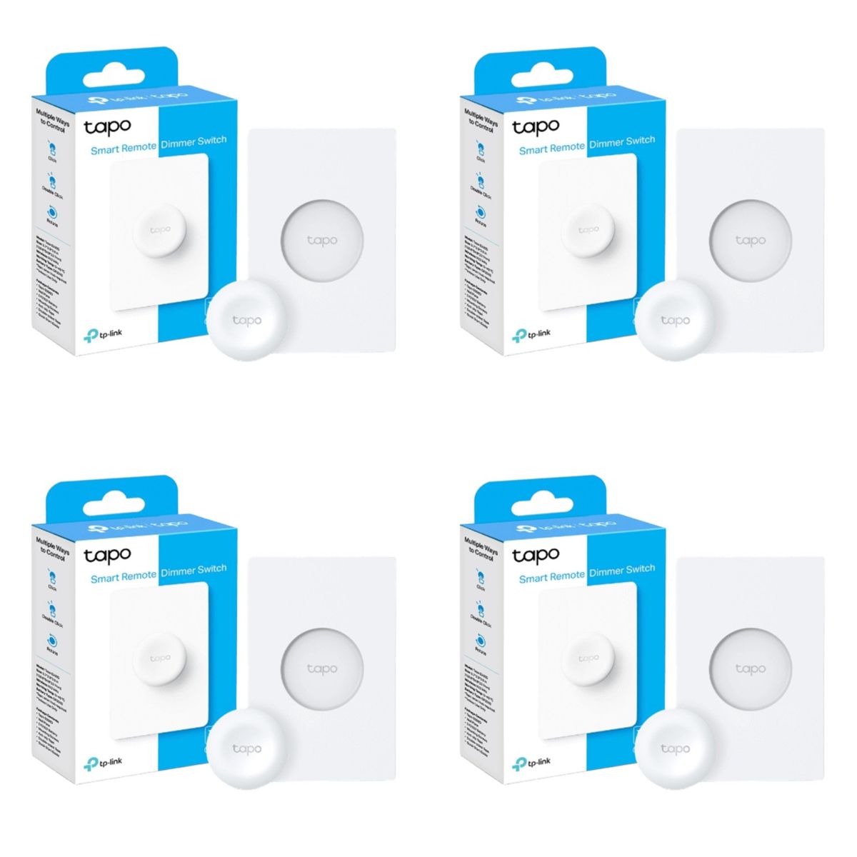 TP LINK - Set 4 Interruptor Dimmer inalambrico Magnetico Tapo Google Alexa
