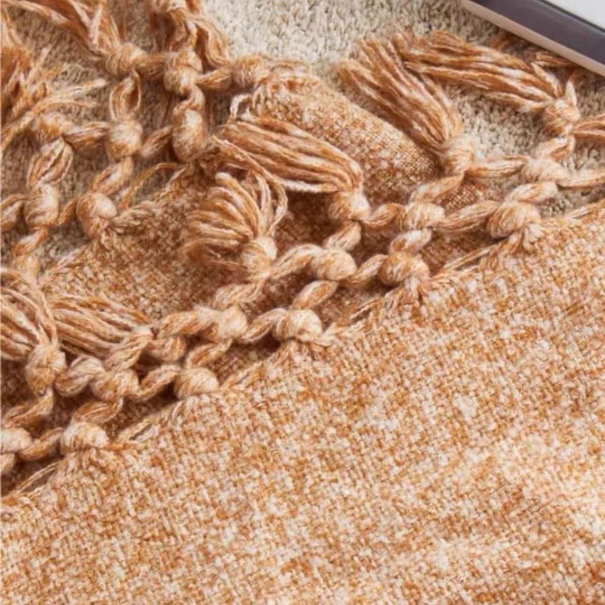 GENERICO - Manta De Lana con Flecos 150x170 Mod02.