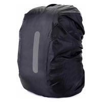 Cubre Mochila Cobertor Impermeable Reflectante Funda 30lts Negro
