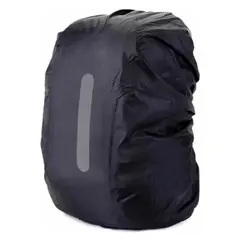 GENERICO - Cubre Mochila Cobertor Impermeable Reflectante Funda 30lts Negro