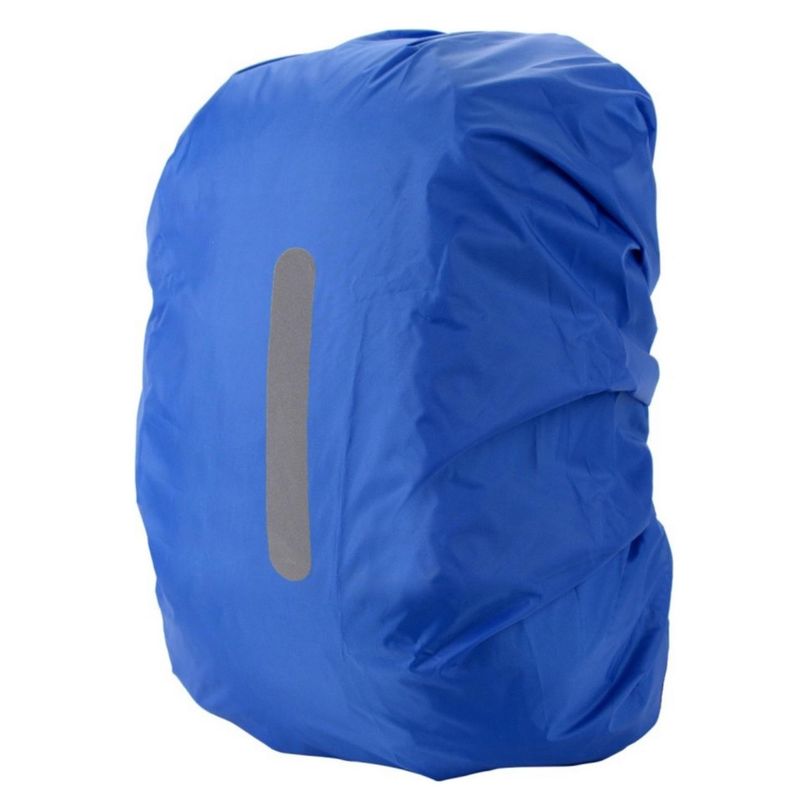 GENERICO - Pack X2 Cubre Mochila Cobertor Impermeable Reflectante 40lts Azul