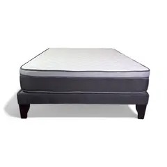 FLOBAL - Cama Europea 2 Plazas Base Dividida Marengo + Colchón 150x190 cm
