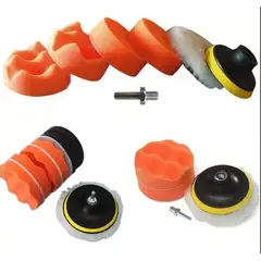 GENERICO - Kit 7 Piezas / Esponja Y Lana Para Pulir Auto Adapta Taladro
