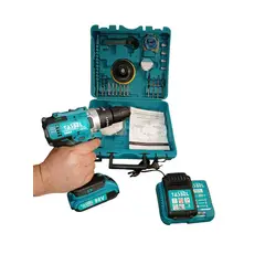 GENERICO - Taladro atornillador inalambrico 98v + 2 Baterias Con Herramientas
