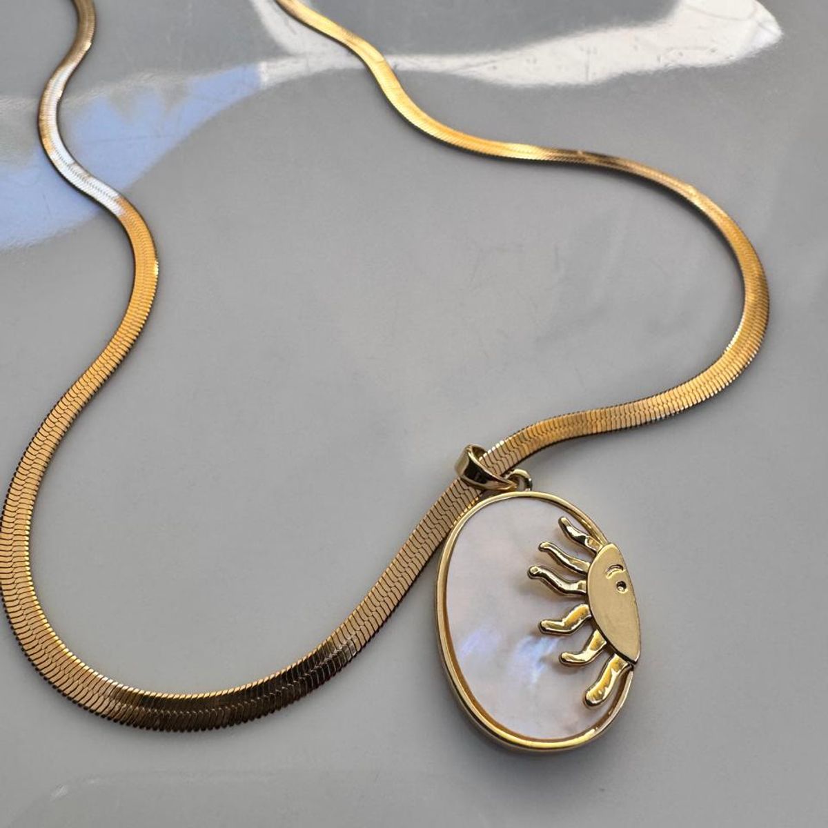 GENERICO - Cadena charm de Sol Acero Inoxidable