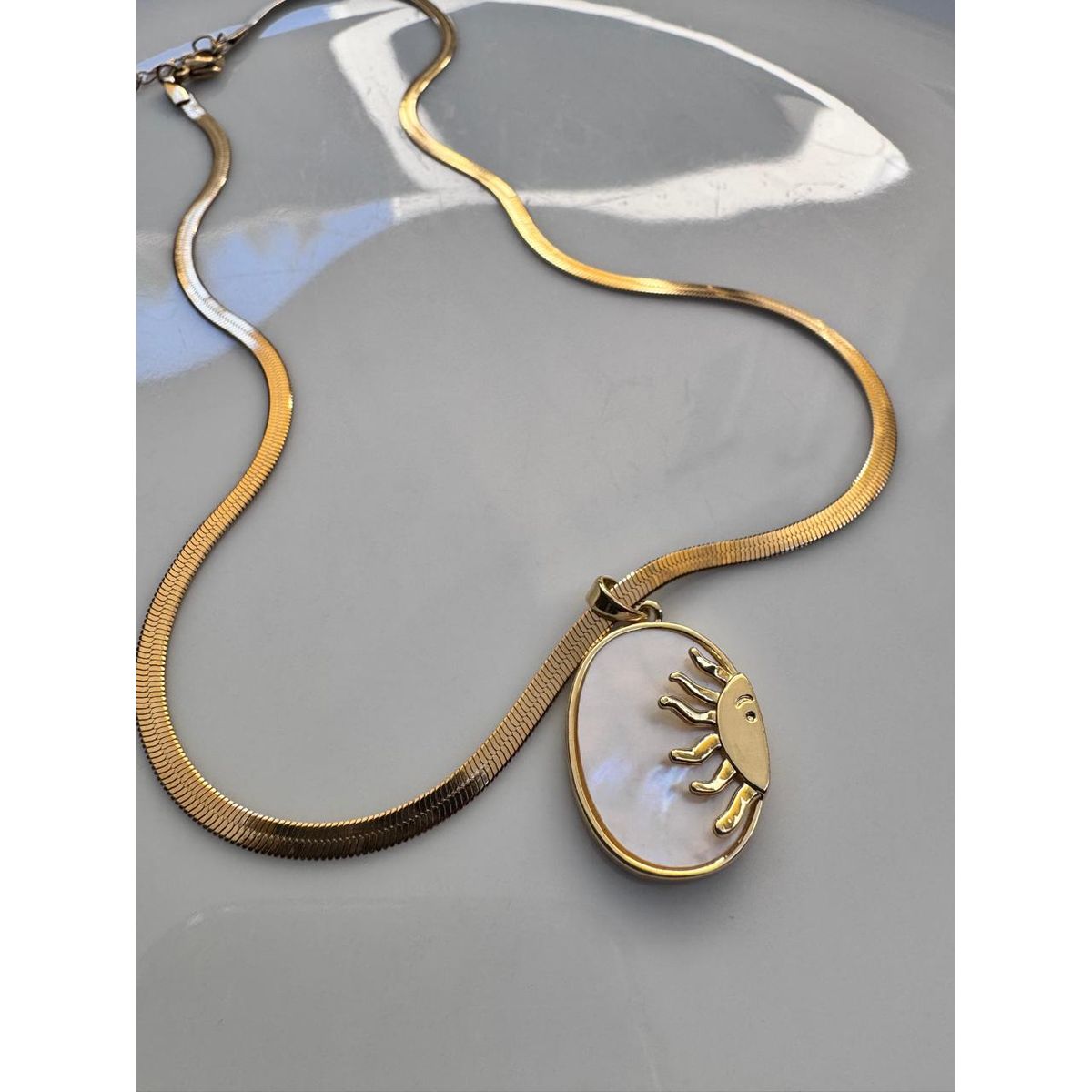 GENERICO - Cadena charm de Sol Acero Inoxidable