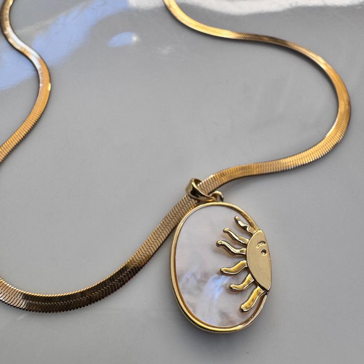 GENERICO - Cadena charm de Sol Acero Inoxidable