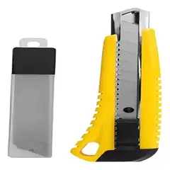 BIGBAMSPACE - Cuchillo Cartonero Corta Carton Exacto + Hojas De Repuesto