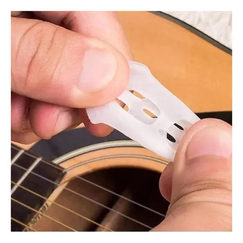 BIGBAMSPACE - Protectores De Dedos De Silicona Para Guitarra Y Bajo (s)