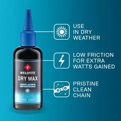 BIGBAMSPACE - Lubricante De Cadena Weldtite Dry Wax Seco 100 Ml