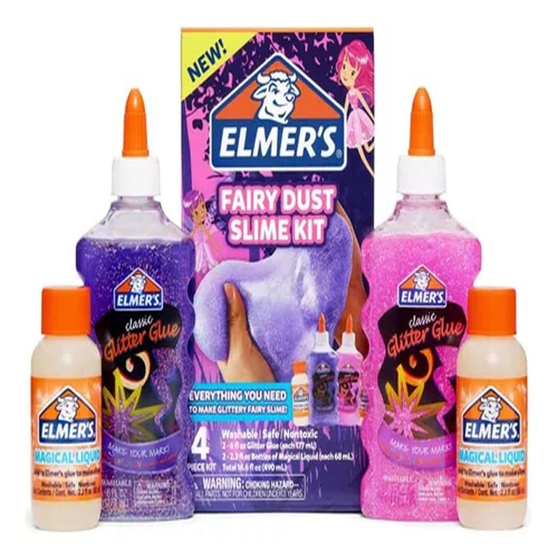 BIGBAMSPACE - Kit Slime Elmers Glitter Brillo De Hadas 4 Unidades