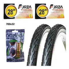 BIGBAMSPACE - Combo 2 Neumaticos 700x32 Njk 009 + 2 Camaras 26 + Regalo