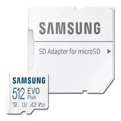 BIGBAMSPACE - Tarjeta De Memoria Micro Sd Samsung Evo Plus 512 Gb 130 Mb/s